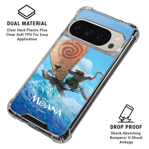 Disney Princess Moana Movie Poster Pixel 9/9 Pro Clear Case